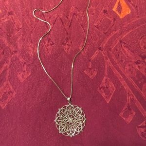 Sterling Silver Filagree Flower Pendant